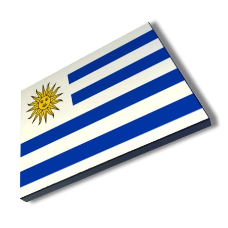 PANEL FOTOGRÁFICO DECORATIVO bandera uruguai logo latinoamerica pais hispanoamerica cuadro acabado brillante elegante pared