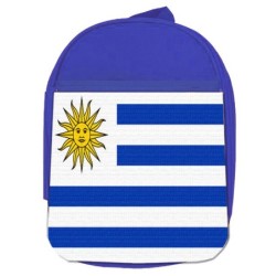 MOCHILA AZUL bandera uruguai logo latinoamerica pais hispanoamerica escolar personalizado picnic excursión deporte