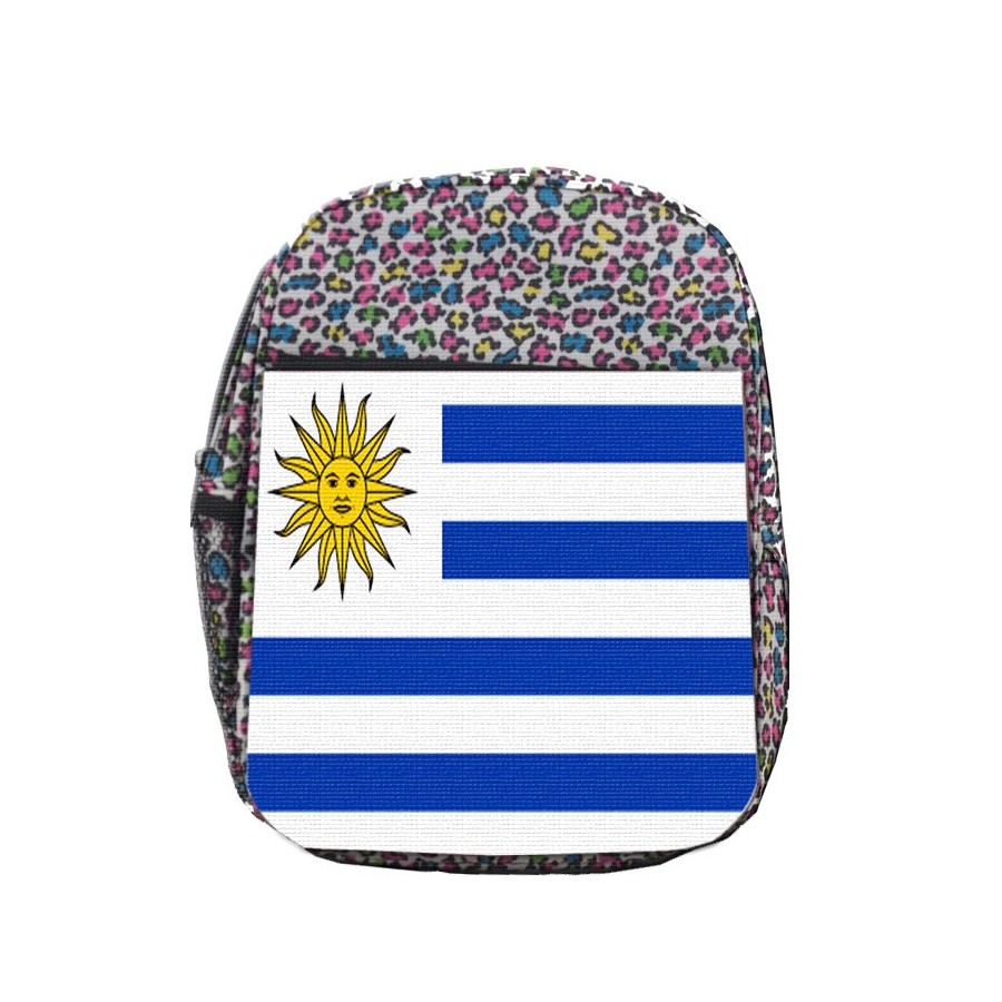 MOCHILA LUNARES ESTAMPADO bandera uruguai logo latinoamerica pais hispanoamerica escolar personalizado picnic excursión deporte