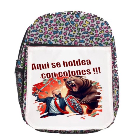 MOCHILA LUNARES ESTAMPADO aquí se holdea Maximus mercado bajista escolar personalizado picnic excursión deporte