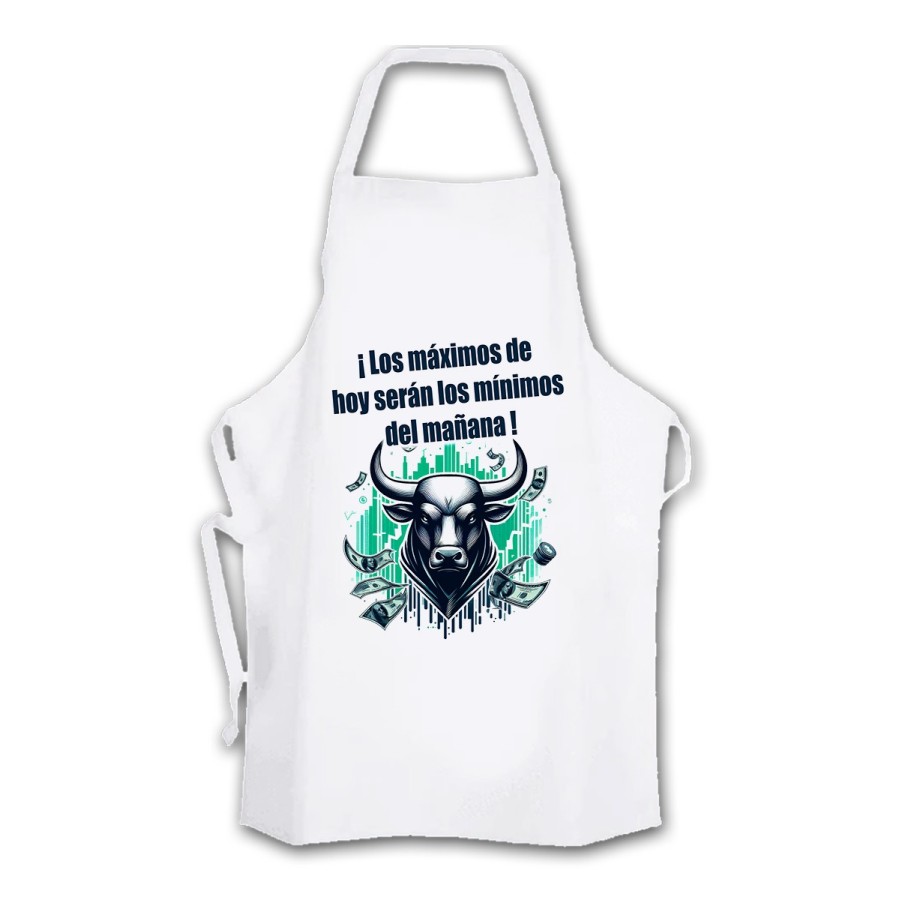 DELANTAL TALLA ADULTO inversores bolsa toro wall street Maximus cocina personalizado