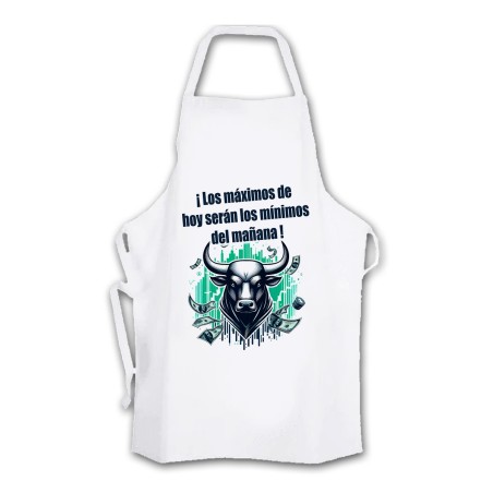 DELANTAL TALLA ADULTO inversores bolsa toro wall street Maximus cocina personalizado