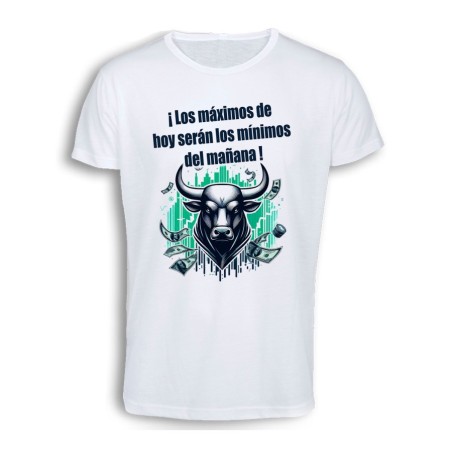 CAMISETA TACTO ALGODÓN inversores bolsa toro wall street Maximus cómoda personalizada