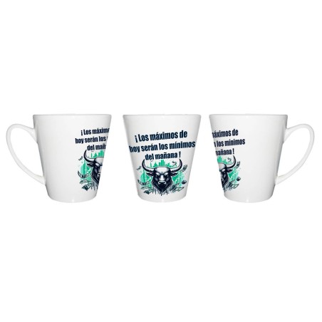 TAZA CÓNICA inversores bolsa toro wall street Maximus conica personalizada