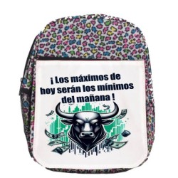 MOCHILA LUNARES ESTAMPADO inversores bolsa toro wall street Maximus escolar personalizado picnic excursión deporte