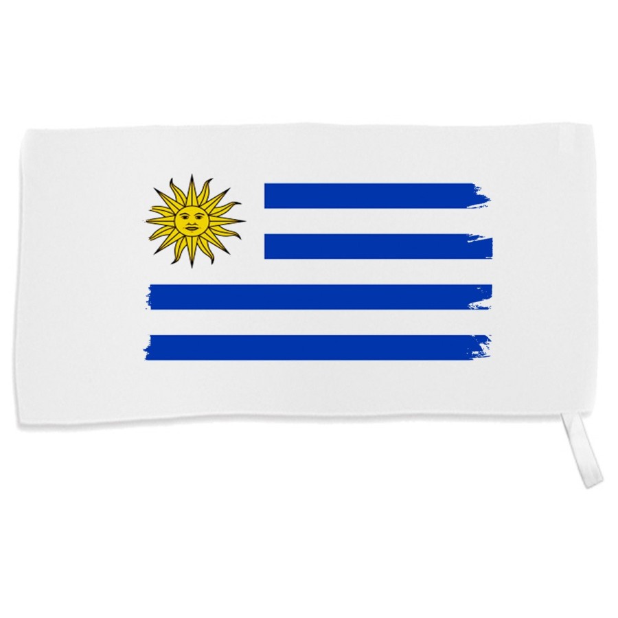 TOALLA GIMNASIO GYM ABSORBENTE bandera uruguai logo latinoamerica pais hispanoamerica suave con bolsita