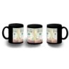 TAZA COMPLETAMENTE NEGRA calmate y sonrie keep calm and smile frase graciosa personalizada