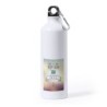 BIDON GRANDE 800 ML ACERO INOXIDABLE calmate y sonrie keep calm and smile frase graciosa deporte deportivo mosqueton botella