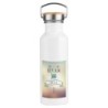 BIDON 750 ML ACERO INOXIDABLE ESTILO RETRO calmate y sonrie keep calm and smile frase graciosa deporte deportivo botella