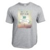 CAMISETA GRIS MEZCLA calmate y sonrie keep calm and smile frase graciosa moda verano personalizada