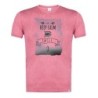 CAMISETA ROJA MEZCLA CON IMAGEN EN TONALIDADES NEGRAS calmate y sonrie keep calm and smile frase graciosa tshirt