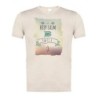 CAMISETA BLANCO NATURAL IMAGEN A COLOR calmate y sonrie keep calm and smile frase graciosa moda verano tshirt