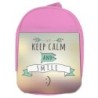 MOCHILA ROSA calmate y sonrie keep calm and smile frase graciosa escolar personalizado picnic excursión deporte