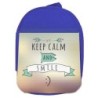 MOCHILA AZUL calmate y sonrie keep calm and smile frase graciosa escolar personalizado picnic excursión deporte