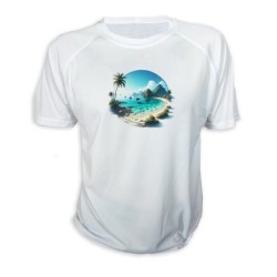 CAMISETA playa paradisiaca...