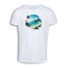 CAMISETA TACTO ALGODÓN playa paradisiaca mar oceano agua arena palmeras cómoda personalizada