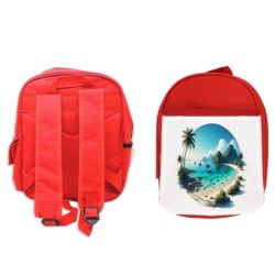 MOCHILA ROJA playa...