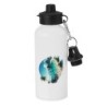 BIDON 600 ML ACERO INOXIDABLE CON CHUPON playa paradisiaca mar oceano agua arena palmeras escolar deporte bicicleta