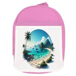 MOCHILA ROSA playa...