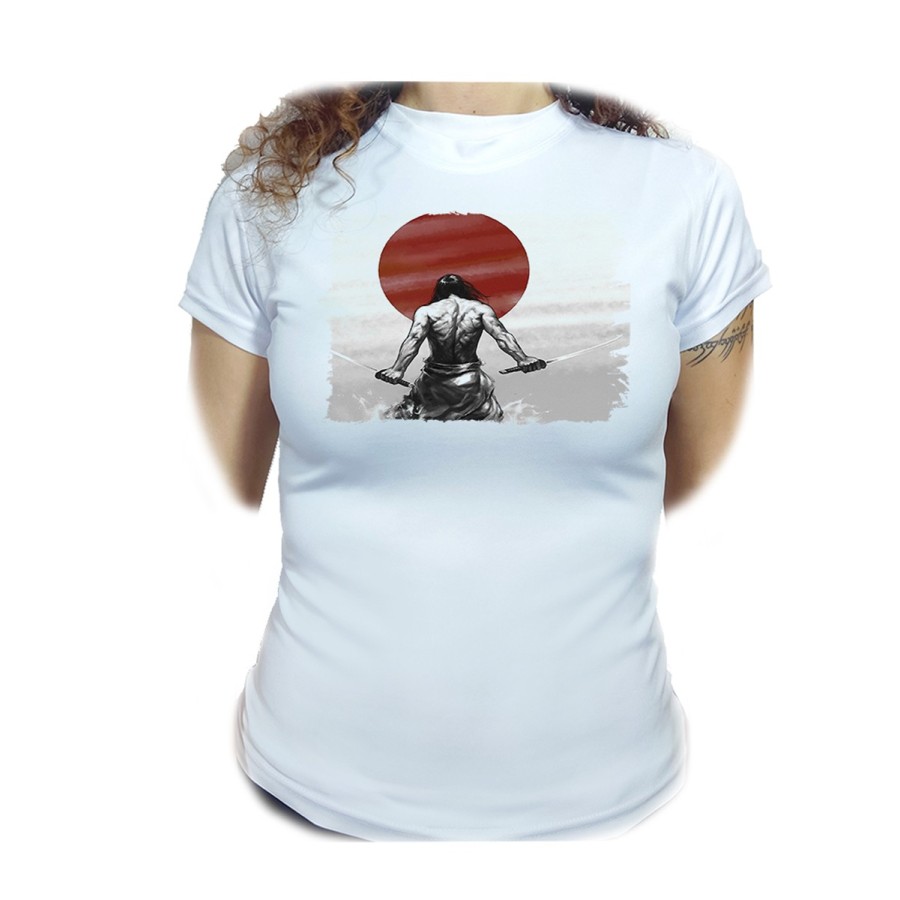 CAMISETA MUJER ronin samurai vagabundo espadachin guerrero moda personalizada