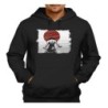 SUDADERA NEGRA CON CAPUCHA ronin samurai vagabundo espadachin guerrero adulto poliester algodón personalizada