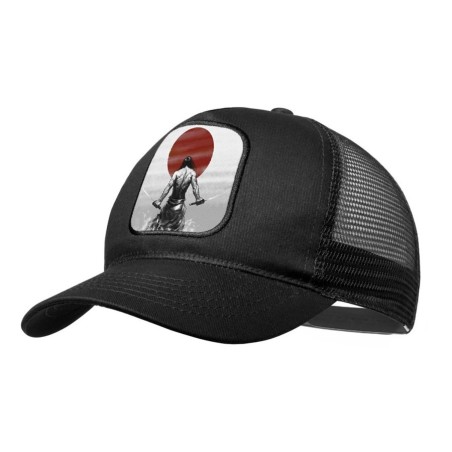 GORRA NEGRA CON REJILLA ronin samurai vagabundo espadachin guerrero moda deporte