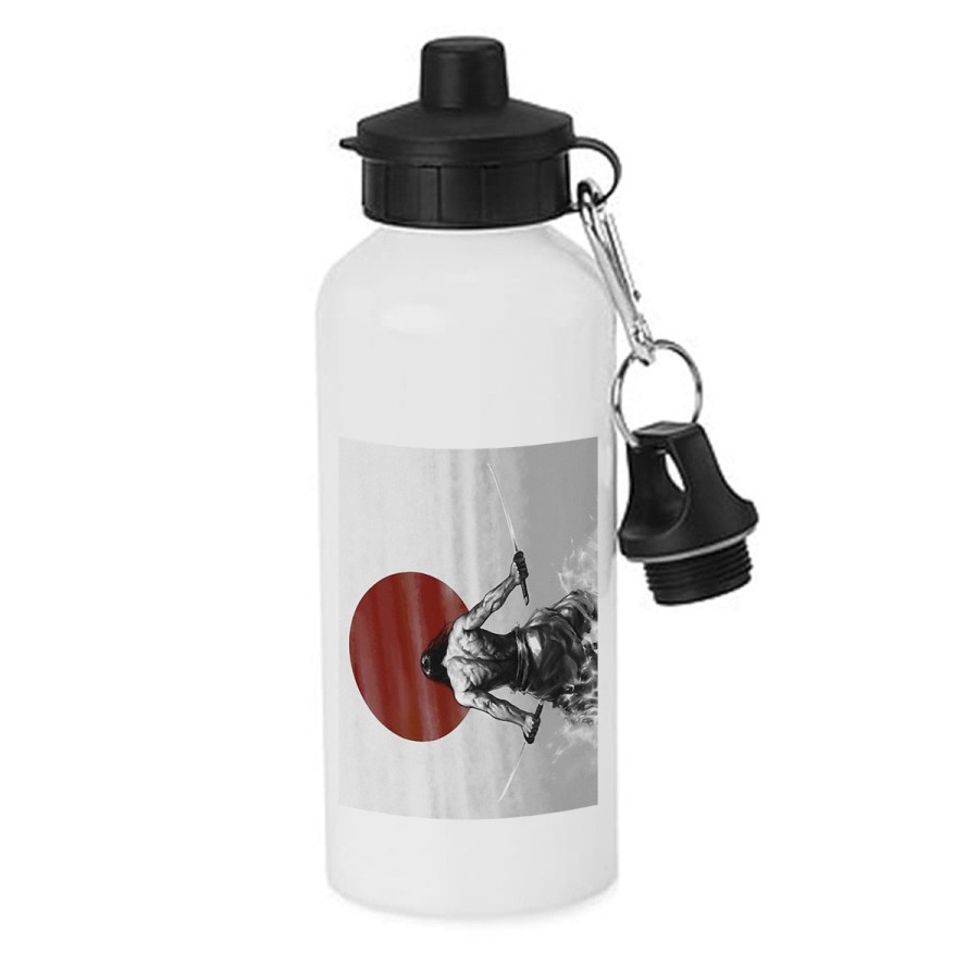 BIDON 600 ML ACERO INOXIDABLE CON CHUPON ronin samurai vagabundo espadachin guerrero escolar deporte bicicleta