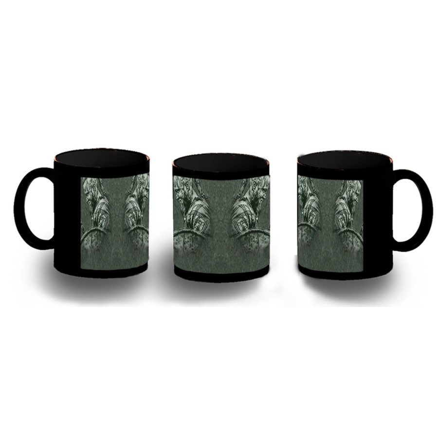 TAZA COMPLETAMENTE NEGRA vikingo vikingos honor guerrero valhala hacha personalizada