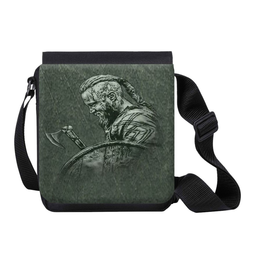 BANDOLERA PEQUEÑA vikingo vikingos honor guerrero valhala hacha bolso personalizada