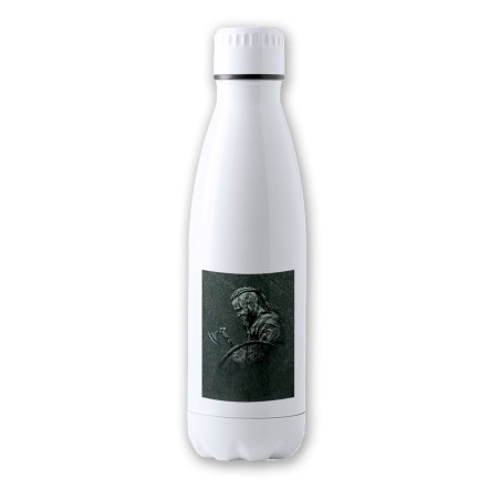 BIDON 700 ML ACERO INOXIDABLE vikingo vikingos honor guerrero valhala hacha tapon seguridad botella