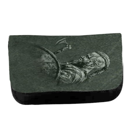 ESTUCHE NECESER DE LONA vikingo vikingos honor guerrero valhala hacha unisex negro monedero billetera