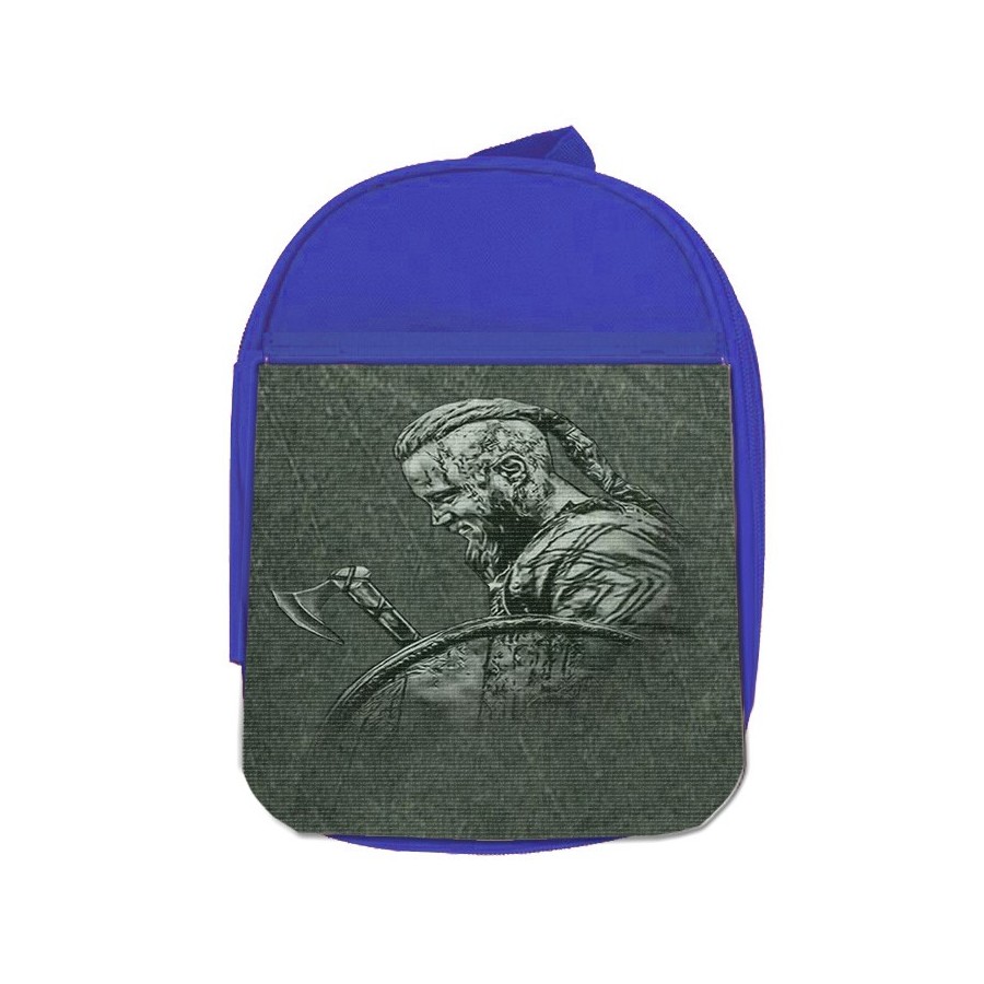 MOCHILA AZUL vikingo vikingos honor guerrero valhala hacha escolar personalizado picnic excursión deporte