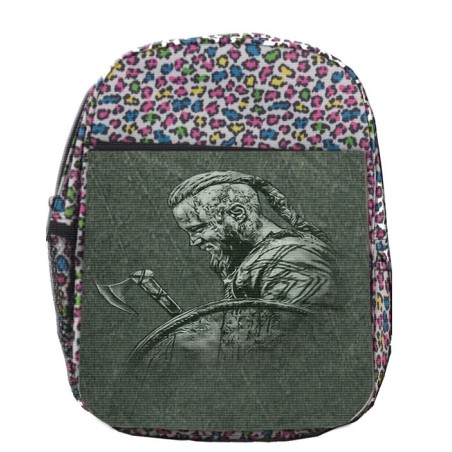 MOCHILA LUNARES ESTAMPADO vikingo vikingos honor guerrero valhala hacha escolar personalizado picnic excursión deporte