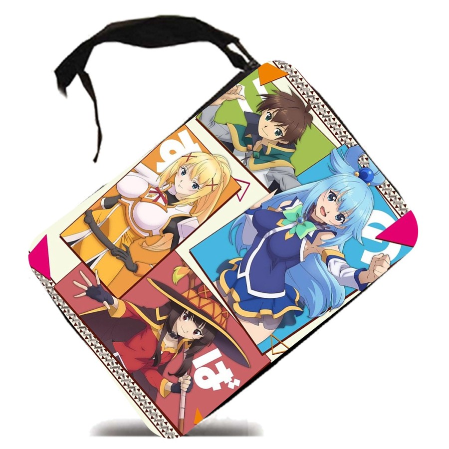 ESTUCHE konosuba saga 3 personajes manga fanart escolar case