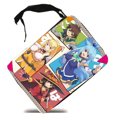 ESTUCHE konosuba saga 3 personajes manga fanart escolar case
