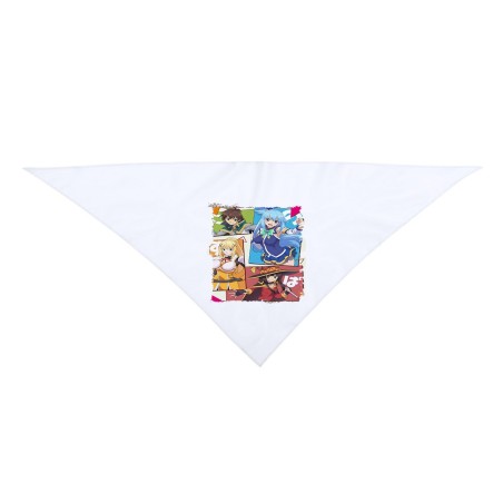 PAÑOLETA TRIANGULAR SUAVE konosuba saga 3 personajes manga fanart moda cuello fiestas