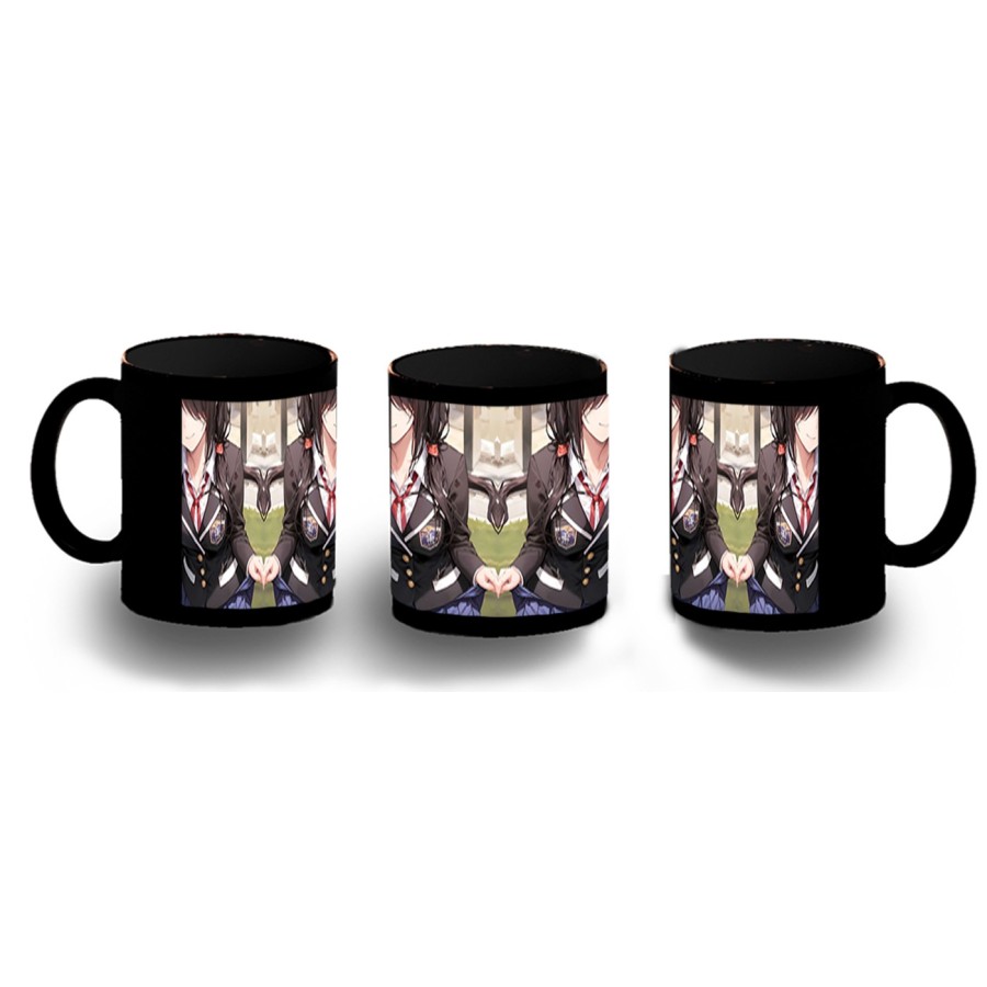 TAZA COMPLETAMENTE NEGRA date a live kurumi casual ropa moderna personalizada