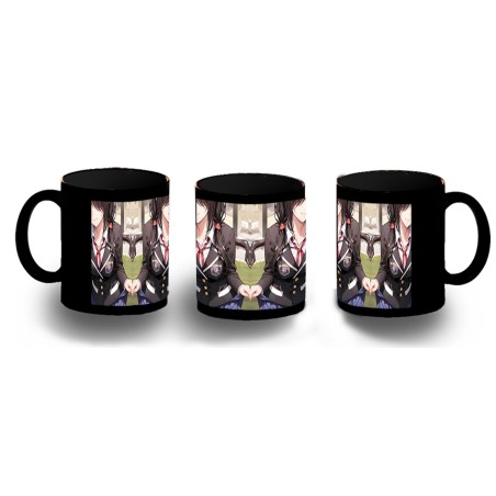 TAZA COMPLETAMENTE NEGRA date a live kurumi casual ropa moderna personalizada