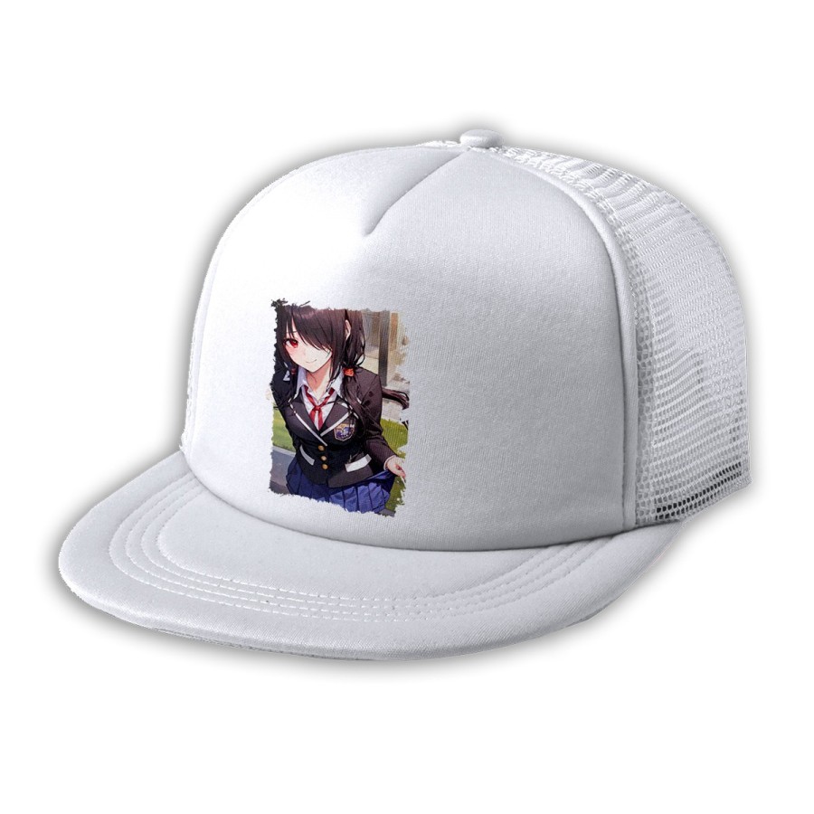 GORRA 5 PANELES REDECILLA TRASERA date a live kurumi casual ropa moderna estilo rapero