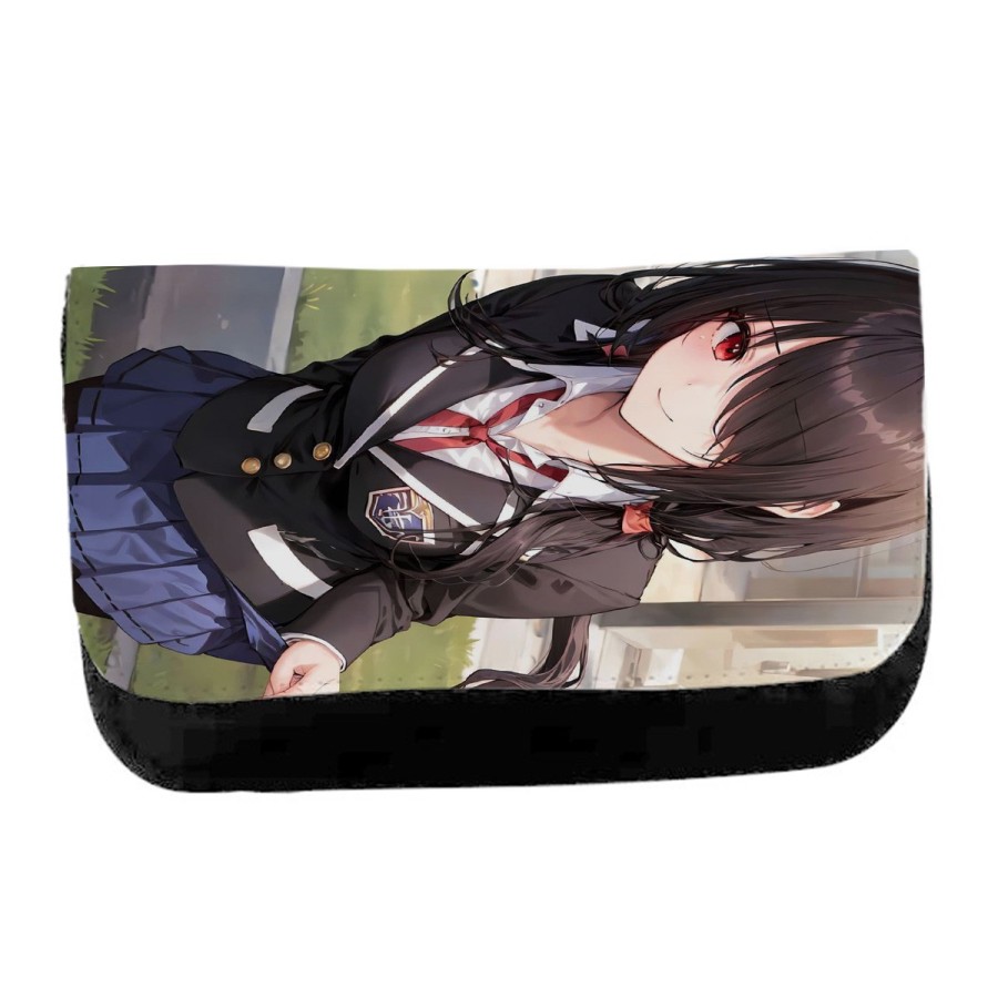 ESTUCHE NECESER DE LONA date a live kurumi casual ropa moderna unisex negro monedero billetera