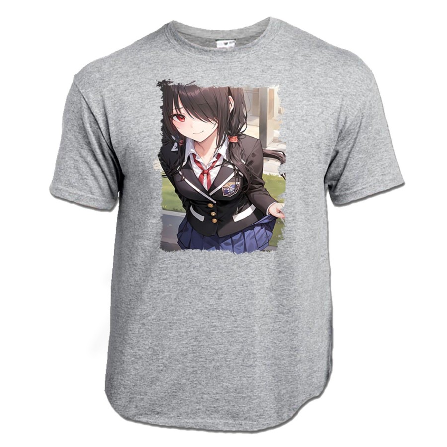 CAMISETA GRIS MEZCLA date a live kurumi casual ropa moderna moda verano personalizada