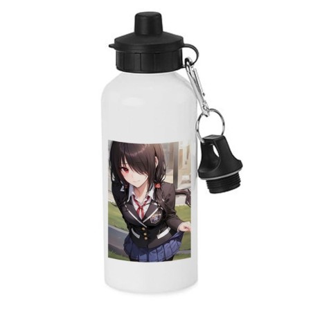 BIDON 600 ML ACERO INOXIDABLE CON CHUPON date a live kurumi casual ropa moderna escolar deporte bicicleta