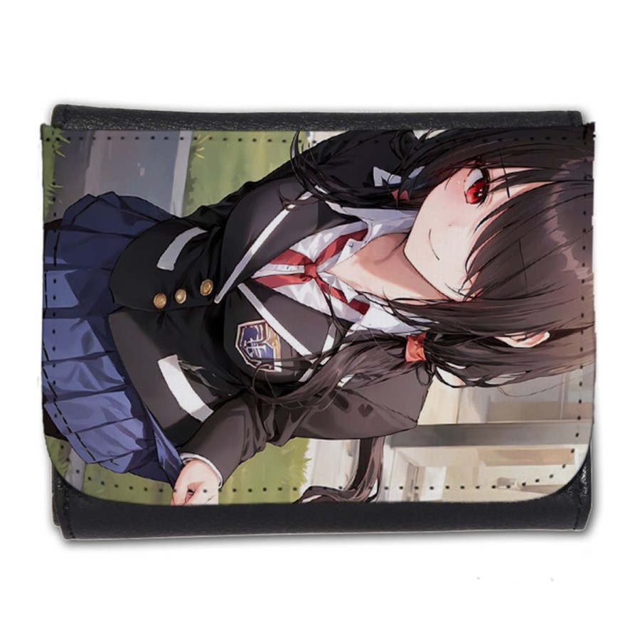 BILLETERA BILLETERO date a live kurumi casual ropa moderna hombre caballero negro monedero