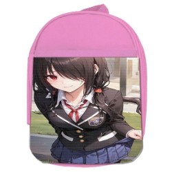 MOCHILA ROSA date a live kurumi casual ropa moderna escolar personalizado picnic excursión deporte