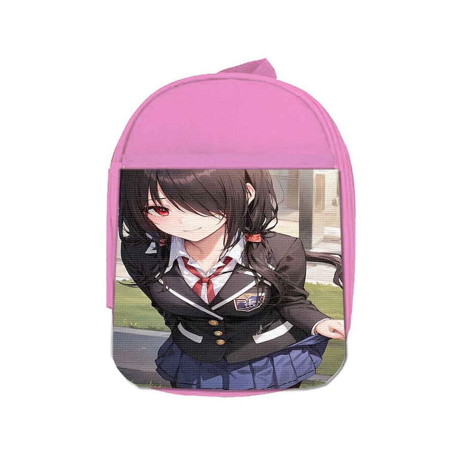 MOCHILA ROSA date a live kurumi casual ropa moderna escolar personalizado picnic excursión deporte