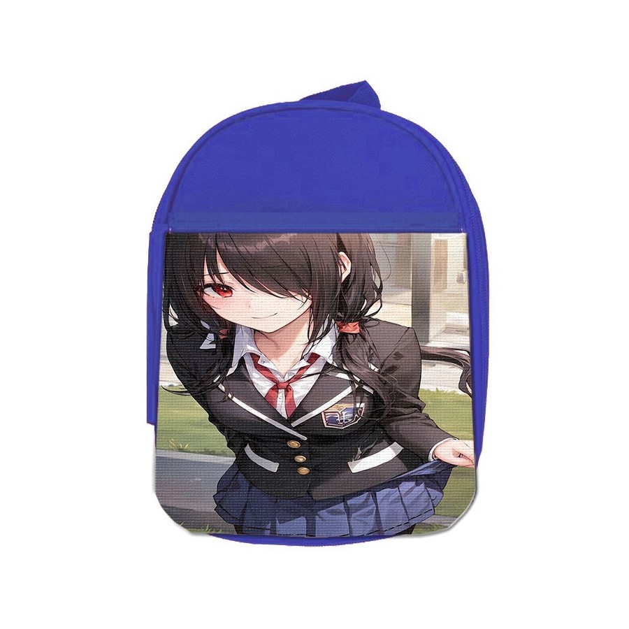 MOCHILA AZUL date a live kurumi casual ropa moderna escolar personalizado picnic excursión deporte