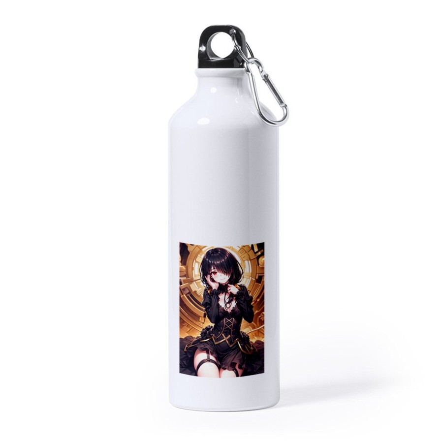 BIDON GRANDE 800 ML ACERO INOXIDABLE date a live kurumi ropa novia cita romance amor deporte deportivo mosqueton botella