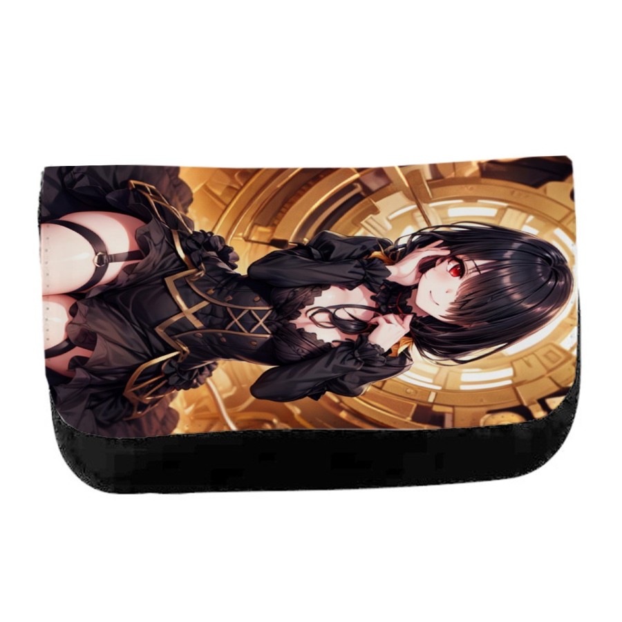 ESTUCHE NECESER DE LONA date a live kurumi ropa novia cita romance amor unisex negro monedero billetera