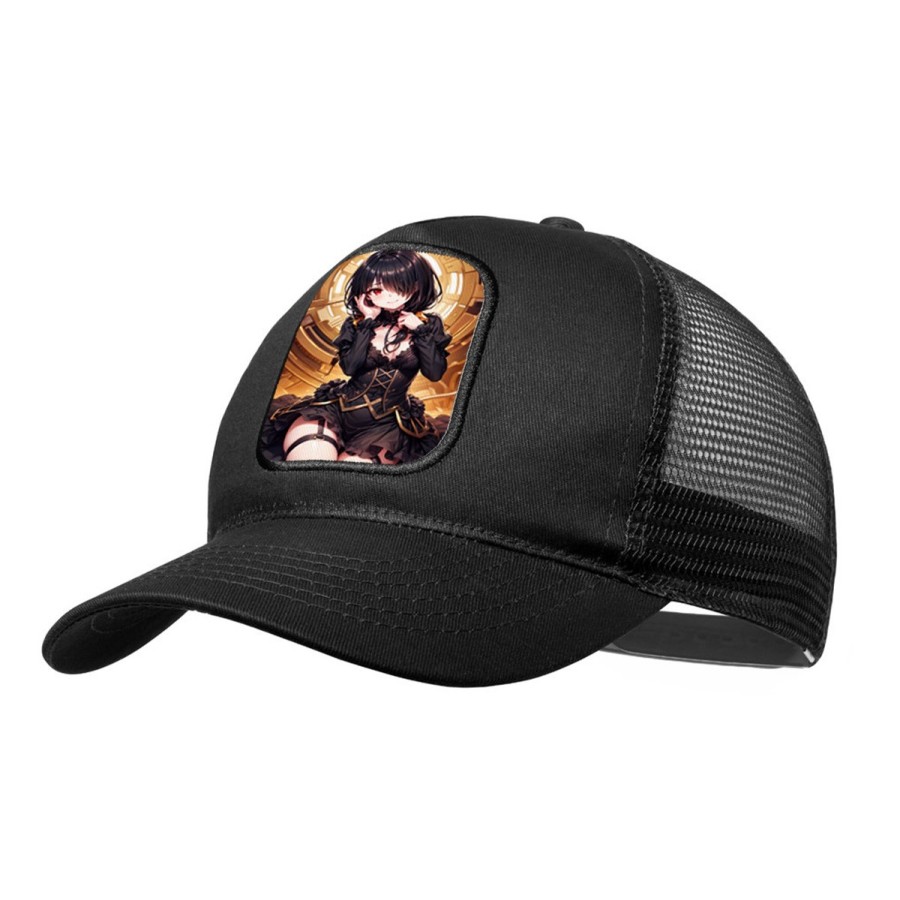 GORRA NEGRA CON REJILLA date a live kurumi ropa novia cita romance amor moda deporte