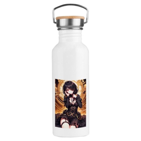 BIDON 750 ML ACERO INOXIDABLE ESTILO RETRO date a live kurumi ropa novia cita romance amor deporte deportivo botella